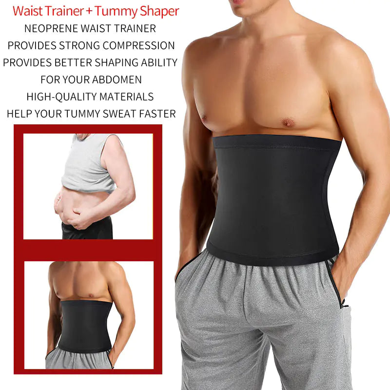 Men and Women Sauna Body Shaper Waist Trainer Slimming Belt